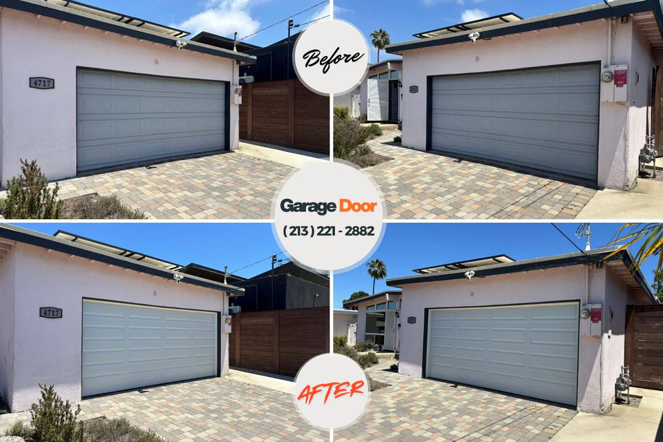 Before and after: garage door repair Kershaw, SC